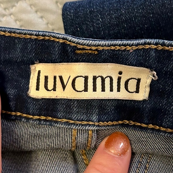 LUVAMI Women’s Denim Capris, LIKE NEW, Size Small - Picture 5 of 7
